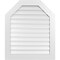 Ekena Millwork Octagonal Top Surface Mount PVC Gable Vent: Functional, w/ 3-1/2"W x 1"P Standard Frame, 32"W x 38"H GVPOT32X3801SF - alternate 1